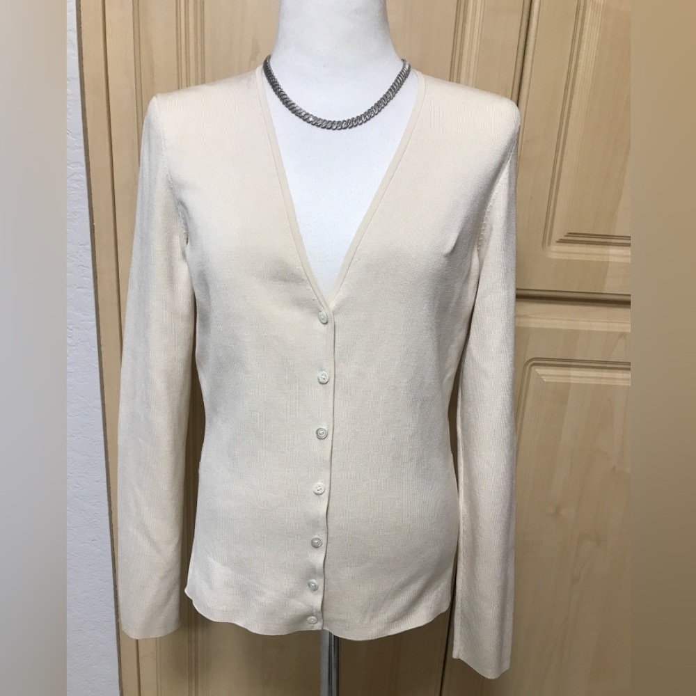 Womens Ann Taylor ivory cardigan sweater size small